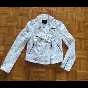 NWT Floral biker jacket